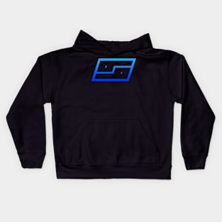 Cancer Blue Gradient Outline Kids Hoodie